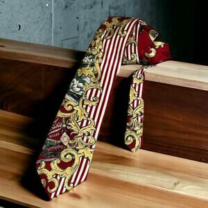 Vintage TOBASCO 100% Silk Necktie Red and Green Novelty Hot Sauce Print